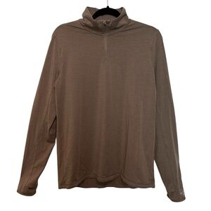 Allbirds Men’s Natural Run Midlayer Quarter Zip Pullover Brown Size M Athleisure